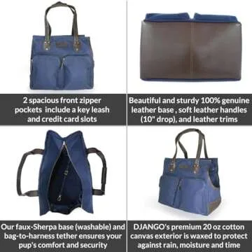 DJANGO Dog Carrier Bag - Stylish Pet Travel Tote