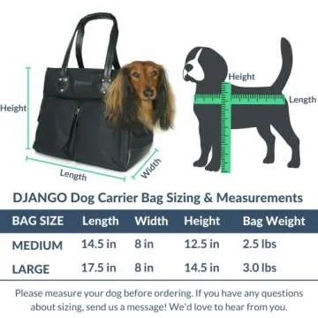 DJANGO Dog Carrier Bag - Stylish Pet Travel Tote