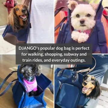 DJANGO Dog Carrier Bag - Stylish Pet Travel Tote