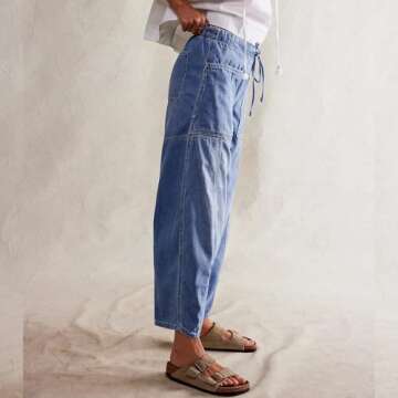 Ainangua Women’s Vintage Denim Wide Leg Jeans