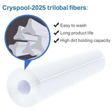 Cryspool® 04072 Hot Tub Filter - Easy Clean & Compatible