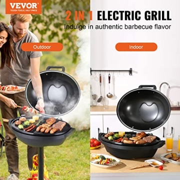 VEVOR Electric Grill 1800W Portable BBQ for Outdoor Cooking