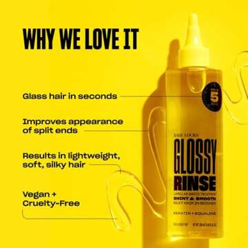 BABE ORIGINAL Glossy Rinse Treatment for Shine, Promotes Hydration, In-Shower Lamellar Water Hair Ma...