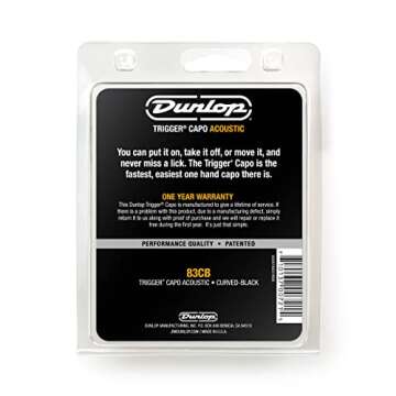 Jim Dunlop Acoustic Trigger Curved Black Capo – For Guitarists