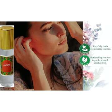 Amber Perfume Oil Roll-On for All - Alcohol Free Fragrance