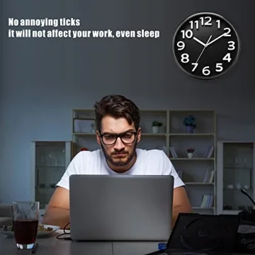 Plumeet 13" Silent Wall Clock - Modern 3D Design