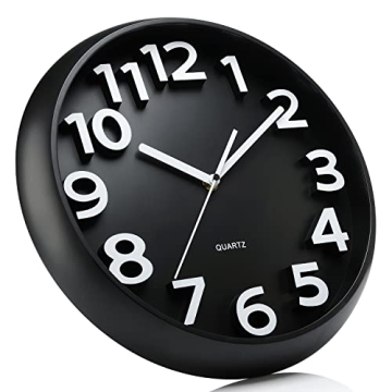 Plumeet 13" Silent Wall Clock - Modern 3D Design
