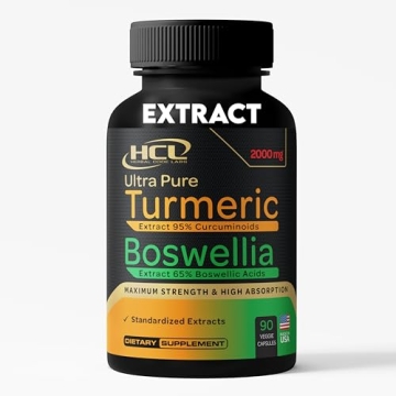 HCL HERBAL CODE LABS Turmeric Boswellia Extract Supplement 2000 mg – Strong Natural Joint Support ...