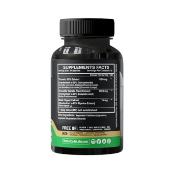 HCL Turmeric Boswellia Extract Natural Joint Support 90 Capsules