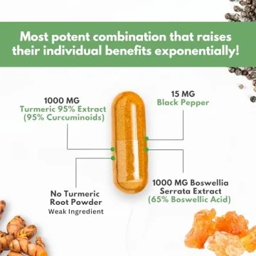 HCL Turmeric Boswellia Extract Natural Joint Support 90 Capsules