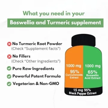 HCL Turmeric Boswellia Extract Natural Joint Support 90 Capsules