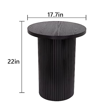 Elegant Fully Assembled Black Side Table for Modern Living