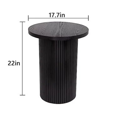 Elegant Fully Assembled Black Side Table for Modern Living
