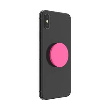 PopSockets Phone Grip with Expanding Kickstand, Solid PopGrip - Neon Pink
