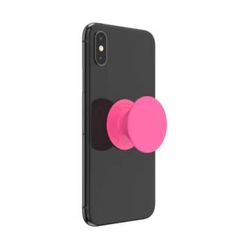 PopSockets Phone Grip with Expanding Kickstand, Solid PopGrip - Neon Pink