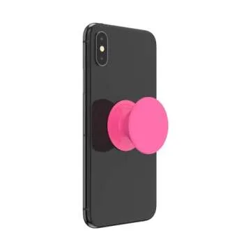 PopSockets Phone Grip with Expanding Kickstand, Solid PopGrip - Neon Pink
