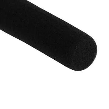 AKOAK 1pc x 12 cm Black Camera Microphone Windscreen Soft Foam Mic Cover Sponge for Shotgun Microphones for Audio-Technica, Azden, Ikegami, Panasonic, Schoeps, Shure, Sennheiser & Sony Mics