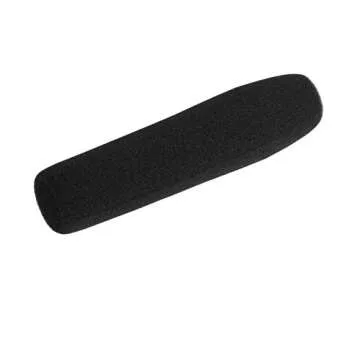 AKOAK 1pc x 12 cm Black Camera Microphone Windscreen Soft Foam Mic Cover Sponge for Shotgun Microphones for Audio-Technica, Azden, Ikegami, Panasonic, Schoeps, Shure, Sennheiser & Sony Mics