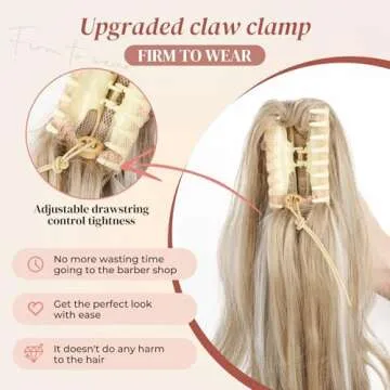 LONAI 24" Ponytail Extension - Curly Wavy Clip-In Hair