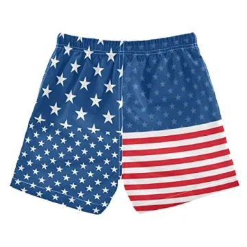 Matching Swim Trunks for Dad and Son American Flag