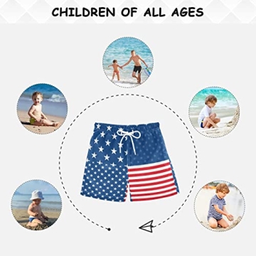 Matching Swim Trunks for Dad and Son American Flag