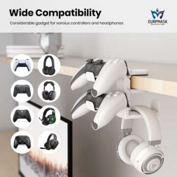 3-in-1 Gaming Headset & Controller Holder by EURPMASK