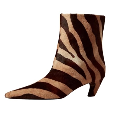 FSJ Women Square Toe Comfort Kitten Low Heel Ankle Boot Pull On Bootie Winter Faux Suede Dressy Shoe...