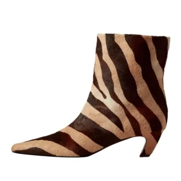 Stylish FSJ Women Square Toe Kitten Low Heel Ankle Boots