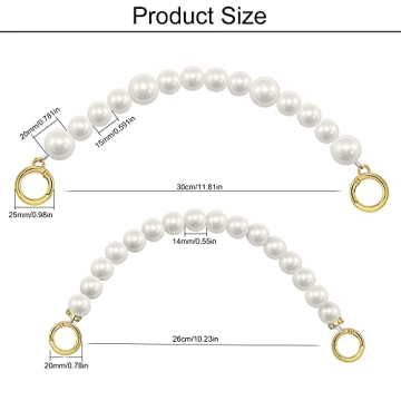 Imitation Pearl Handbag Chains Stylish Elegant Accessories