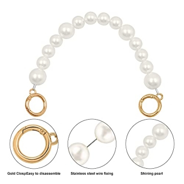 Imitation Pearl Handbag Chains Stylish Elegant Accessories