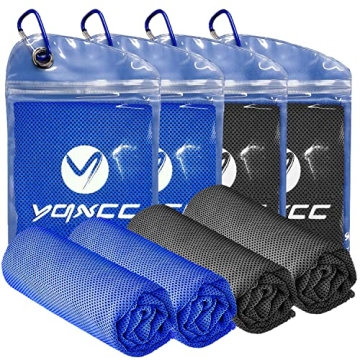 YQXCC 4 Pack Cooling Towel (40"x12") Cool Cold Towel for Neck, Microfiber Ice Towel, Soft Breathable...