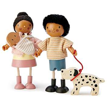 Tender Leaf Toys - Mrs. Forrester and The Baby - Detailed Wooden Doll with Flexible Arms and Legs fo...