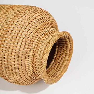 Rattan Vase Handmade Woven Plant Flower Vase for Decor