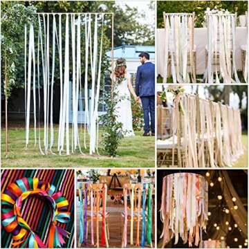 Solid Color Red Satin Ribbon for Gift Wrapping & Crafts