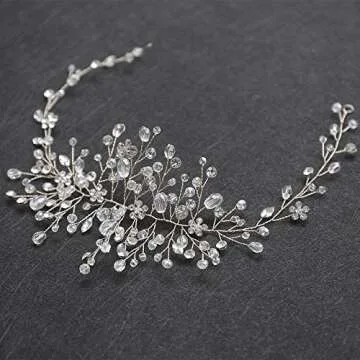 Denifery Crystal Headband Elegant Bridal Hair Piece