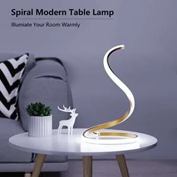 NUÜR Spiral LED Table Lamp Modern Dimmable Design