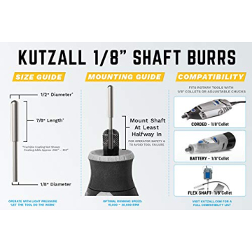 Kutzall Extreme Ball Nose Burr - Very Coarse Coating