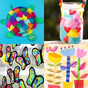 Outuxed Tissue Paper Squares for Arts and Crafting Fun