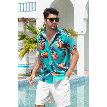 Goodstoworld Men's Hawaiian Shirt Summer Comfort Style