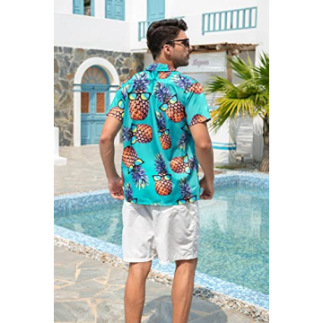 Goodstoworld Men's Hawaiian Shirt Summer Comfort Style
