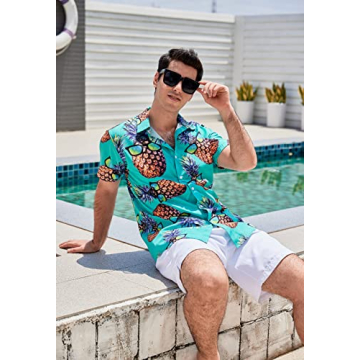 Goodstoworld Men's Hawaiian Shirt Summer Comfort Style
