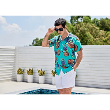 Goodstoworld Men's Hawaiian Shirt Summer Comfort Style