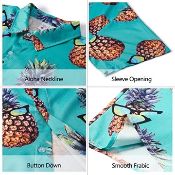 Goodstoworld Men's Hawaiian Shirt Summer Comfort Style