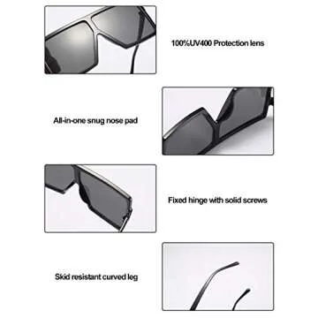 Stylish Dollger Oversized Square Sunglasses for Everyone