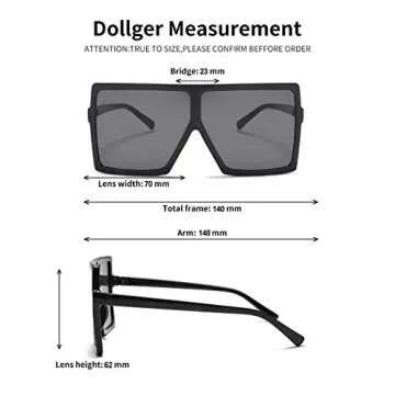 Stylish Dollger Oversized Square Sunglasses for Everyone