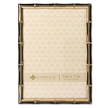 Lawrence Frames 5x7 Gold Bamboo Design Picture Frame