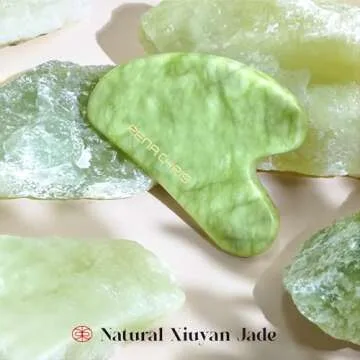 Gua Sha Facial Tools - Natural Jade for Skin Care