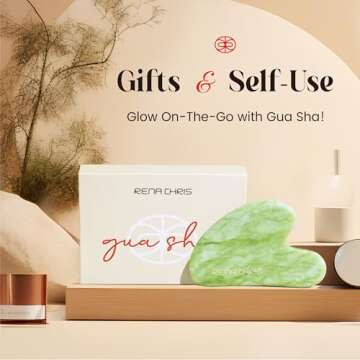 Gua Sha Facial Tools - Natural Jade for Skin Care