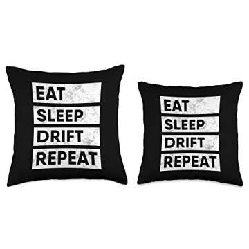 Eat Sleep Drift Repeat Car Drifting Pillow for Gift