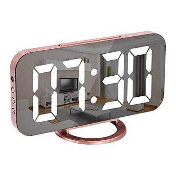 Modern SZELAM Alarm Clock with Mirror and USB Charging